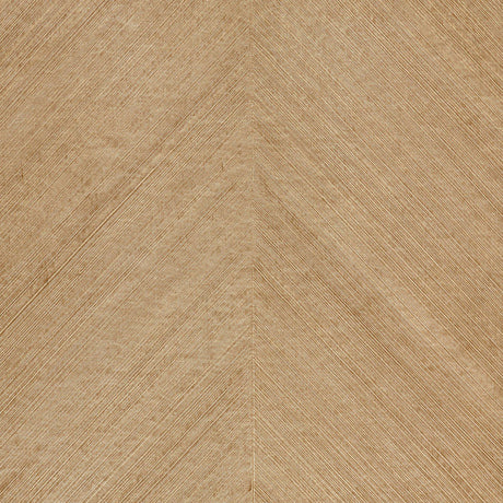 Combed Chevron wallpaper in Maple by Schumacher, featuring a natural chevron stripe design with a wood-like texture.