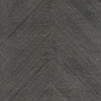 Combed Chevron wallpaper in Black Slate by Schumacher, featuring a subtle chevron pattern with a natural, organic texture.