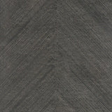 Combed Chevron wallpaper in Black Slate by Schumacher, featuring a subtle chevron pattern with a natural, organic texture.