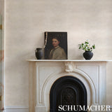 Combed Chevron Ivory Textured Chevron Stripe Wallpaper – Schumacher 5007424