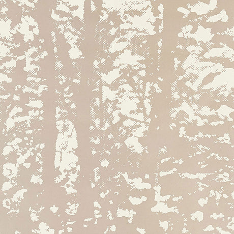 Woodland Sterling wallpaper by Schumacher, abstract wooded forest pattern in neutral tones