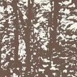 Woodland Bark wallpaper by Schumacher, an abstract wooded forest design in brown and white.
