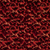 Tortoise Imperial wallpaper by Schumacher, designed by Celerie Kemble, featuring a bold tortoiseshell pattern in rich red and brown tones.