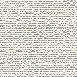Waves wallpaper in black and white by Schumacher, featuring a graphic horizontal stripe pattern reminiscent of hand-drawn lines.