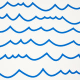 Waves Blue by Schumacher Modern Graphic Stripe Wallpaper – Schumacher 5007462