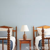 Waves White on Sky by Schumacher Modern Graphic Stripe Wallpaper – Schumacher 5007464