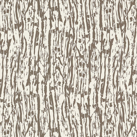 Tree Texture wallpaper in mocha colorway with expressive woodland-inspired pattern by Schumacher.