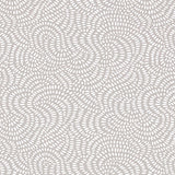 Whirlpool Mist by Schumacher - Swirling geometric non-woven wallpaper in soft neutral tones