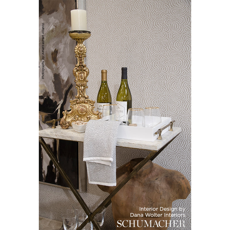 Whirlpool Champagne by Schumacher The Smart Set Collection Geometric Wallpaper – Schumacher 5007481