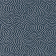 Whirlpool Twilight by Schumacher - swirling geometric pattern wallpaper in blue and white