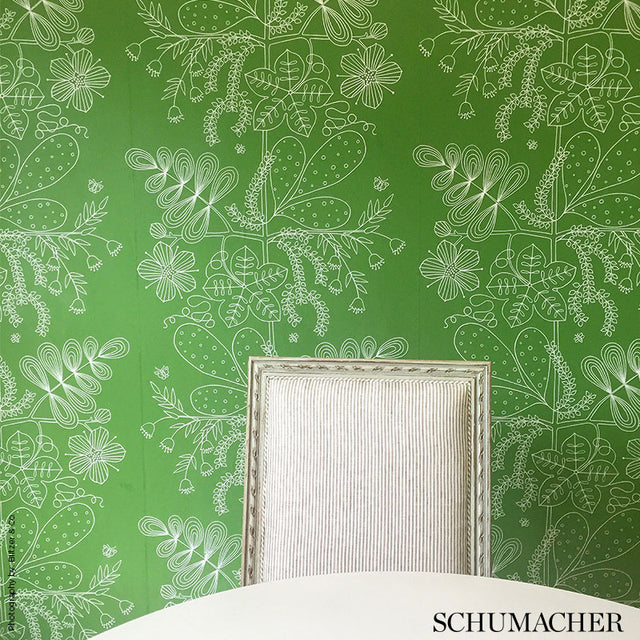 Blommen Leaf by Schumacher Drawn from Nature Collection Wallpaper – Schumacher 5007492