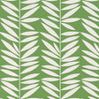 Leaf Stripe wallpaper in green and white with a bold, graphic leaf pattern by Schumacher.