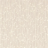 Bamboo Taupe wallpaper by Schumacher, surface printed wallcovering with a lively, graphic bamboo pattern in taupe.