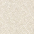 Abstract Leaf wallpaper in Linen by Schumacher, featuring a graphic leaf pattern in neutral tones.
