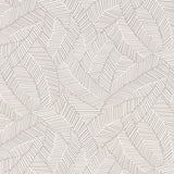 Abstract Leaf Dove wallpaper by Schumacher featuring a graphic leaf pattern in neutral tones.