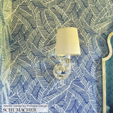 Abstract Leaf Mocha by Schumacher Modern Graphic Leaf Wallpaper – Schumacher 5007532