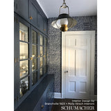 Featherfest Slate by Schumacher Graphic Feather Wallpaper – Schumacher 5007564