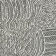 Featherfest Slate wallpaper by Schumacher featuring a graphic play of stylized feathers in a slate colorway, shown in a modern interior setting.