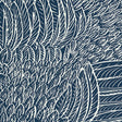 Featherfest wallpaper in Marine by Schumacher, featuring a graphic play of stylized feathers in a bold, modern design.