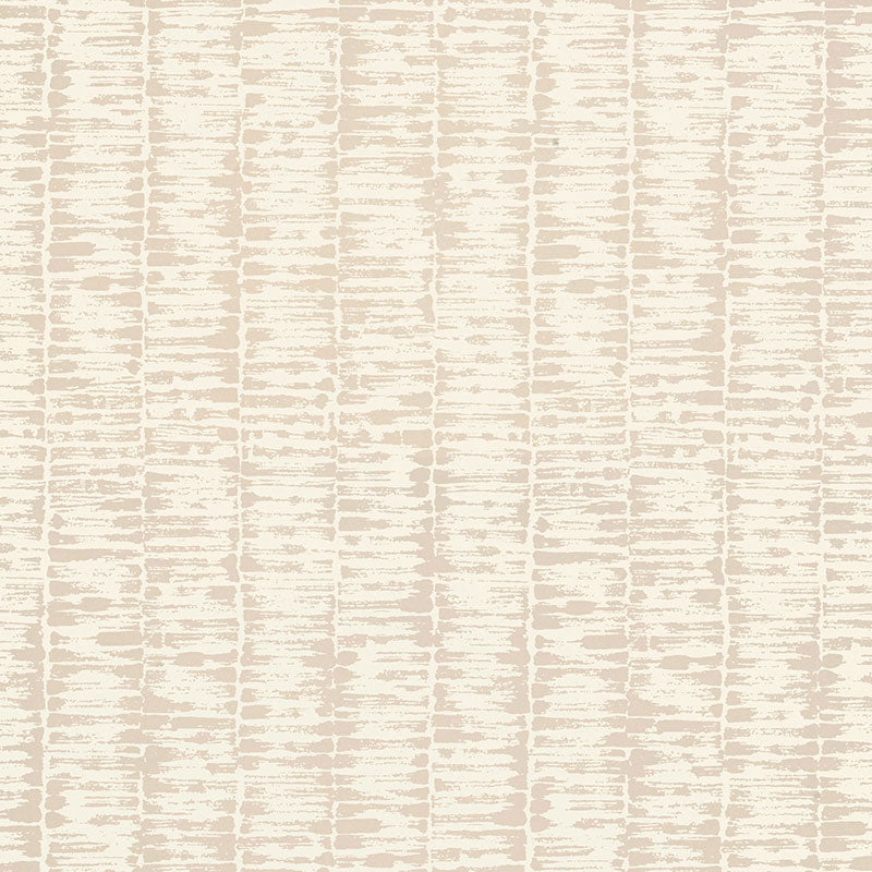 VARIATIONS wallpaper in Oyster from the Drawn From Nature collection by Schumacher, abstract brushstroke pattern in neutral tones.