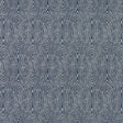 Bark wallpaper in Twilight by Schumacher, featuring graphic concentric ogee wood grain patterns in deep blue and off-white.