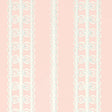 Wicker Stripe wallpaper in Frangipani by Schumacher, featuring a decorative stripe pattern inspired by wickerwork, shown in a pastel colorway.