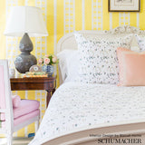 Wicker Stripe Lemon Blossom by Schumacher Celerie Kemble Collection Wallpaper – Schumacher 5007722