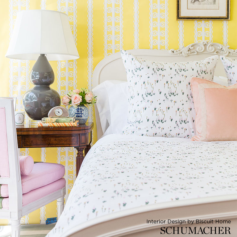 Wicker Stripe Lovely Day by Schumacher Celerie Kemble Stripe Wallpaper – Schumacher 5007723