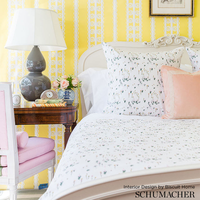 Wicker Stripe Lovely Day by Schumacher Celerie Kemble Stripe Wallpaper – Schumacher 5007723