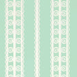 Wicker Stripe wallpaper in Lovely Day by Schumacher, featuring a whimsical stripe pattern with a lacy, wicker-inspired design in a fresh pastel colorway.