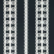 Wicker Stripe wallpaper in Licorice by Schumacher, featuring a bold vertical stripe pattern with a lace-like motif.