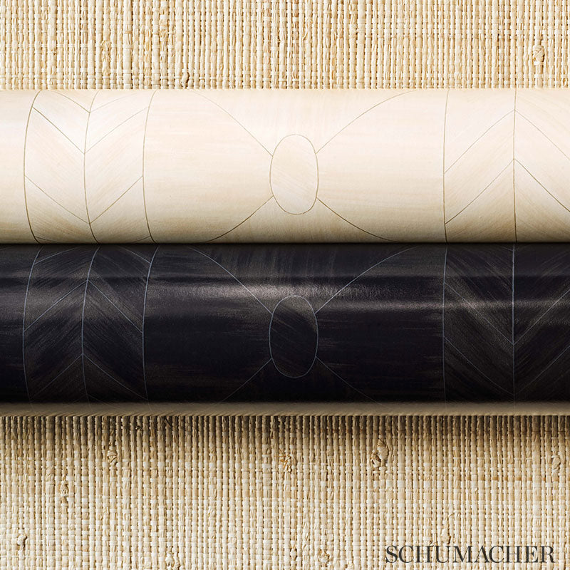 Bone Frame Natural by Celerie Kemble Geometric Bone Inlay Wallpaper – Schumacher 5007730