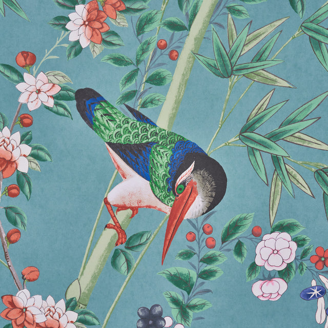 Brighton Pavilion Panel Multi by Miles Redd Scenic Botanical Wallpaper Panel – Schumacher 5007740