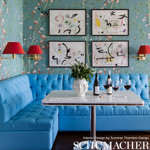 Brighton Pavilion Panel Multi by Miles Redd Scenic Botanical Wallpaper Panel – Schumacher 5007740