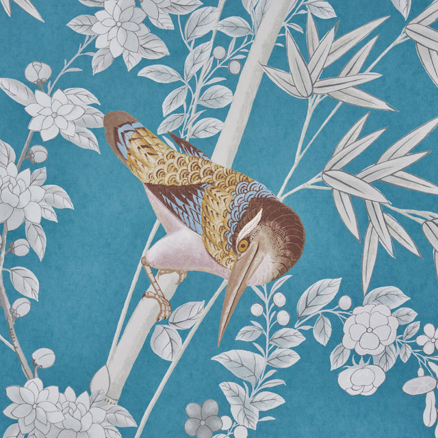 Brighton Pavilion Panel Peacock by Miles Redd Scenic Wallpaper – Schumacher 5007741