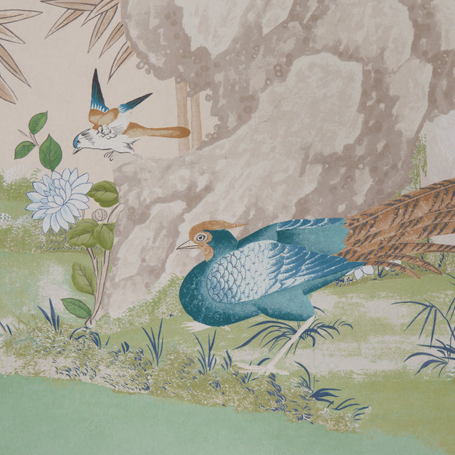 Brighton Pavilion Panel Alabaster by Miles Redd Scenic Chinoiserie Wallpaper Panel – Schumacher 5007746