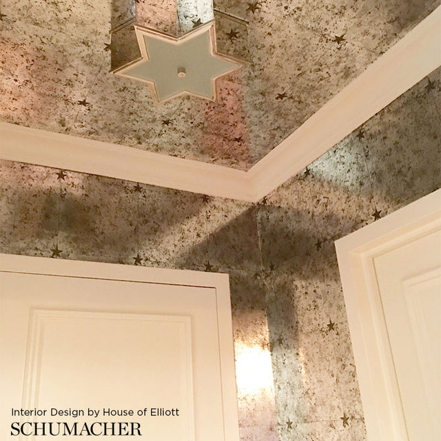 Glass Paneling Silver by Schumacher Miles Redd Mirrored Antique Glass Wallcovering – Schumacher 5007760