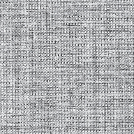 Anodized Raffia wallpaper in Oxidized Silver, a thick-weave raffia wallcovering with a shimmered finish by Schumacher.