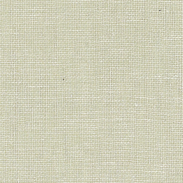 Linen Gesso Celadon wallpaper by Schumacher, open-weave linen texture in soft green.