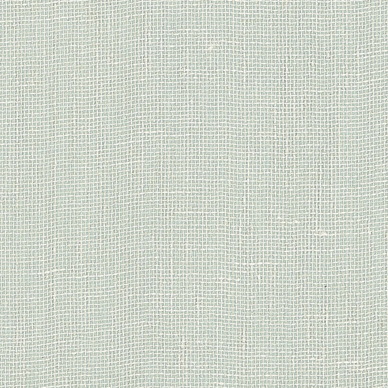 Linen Gesso Aqua wallpaper with open-weave linen texture by Schumacher