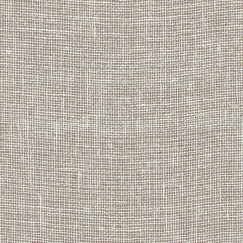 Linen Gesso Cocoa wallpaper with open-weave linen texture and subtle glossed effect by Schumacher
