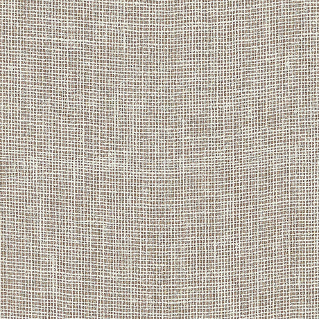 Linen Gesso Cocoa wallpaper with open-weave linen texture and subtle glossed effect by Schumacher