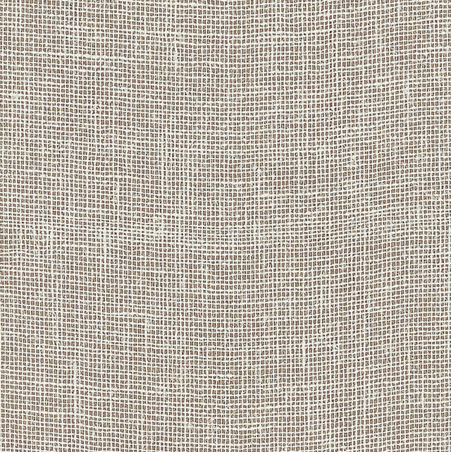 Linen Gesso Cocoa wallpaper with open-weave linen texture and subtle glossed effect by Schumacher