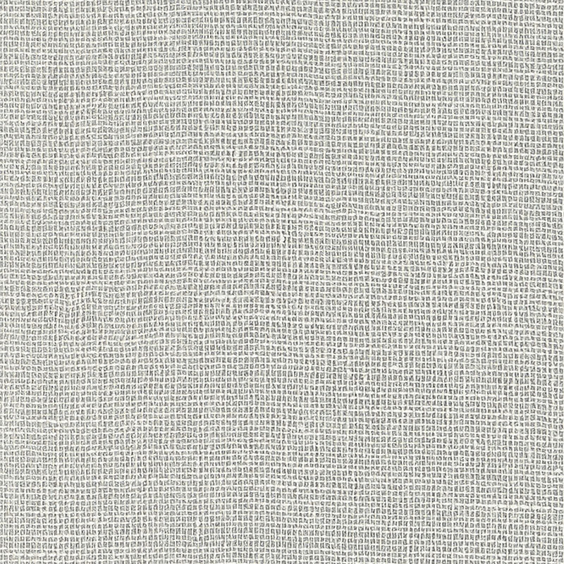 Linen Gesso Silver textured wallcovering by Schumacher, open-weave linen on a glossed ground
