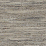 Burnished Raffia wallpaper in Burnished Silver by Schumacher, featuring layered natural raffia strips with a shimmery metallic finish.
