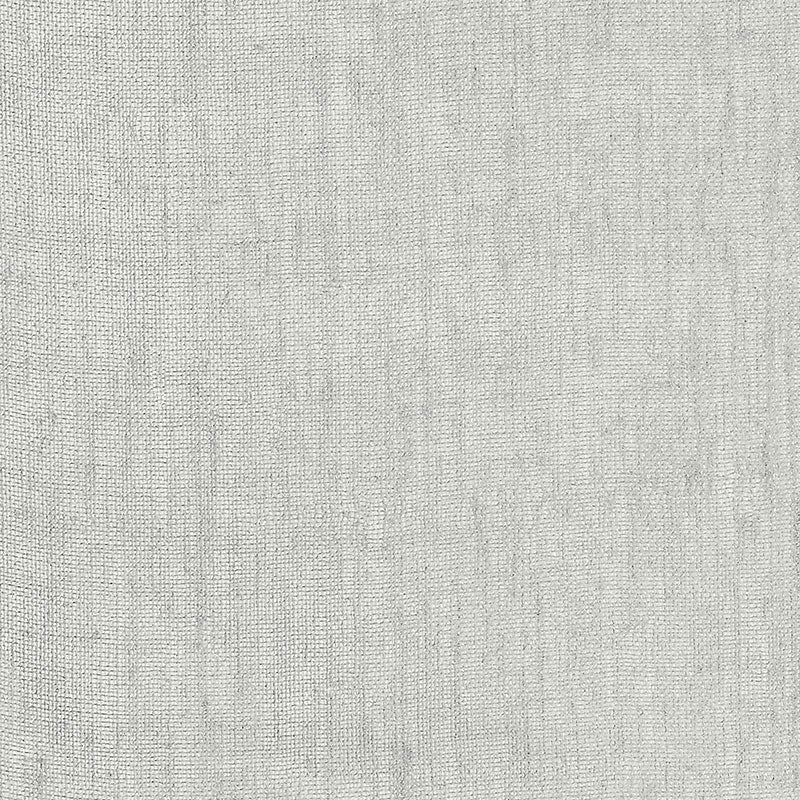 Gilded Linen Platinum wallpaper with a subtle linen texture in a soft platinum color by Schumacher.