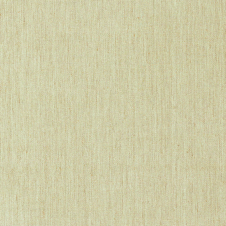Gilded Linen wallpaper in Celadon & Gold by Schumacher, featuring a natural linen texture with a subtle gilded shimmer.
