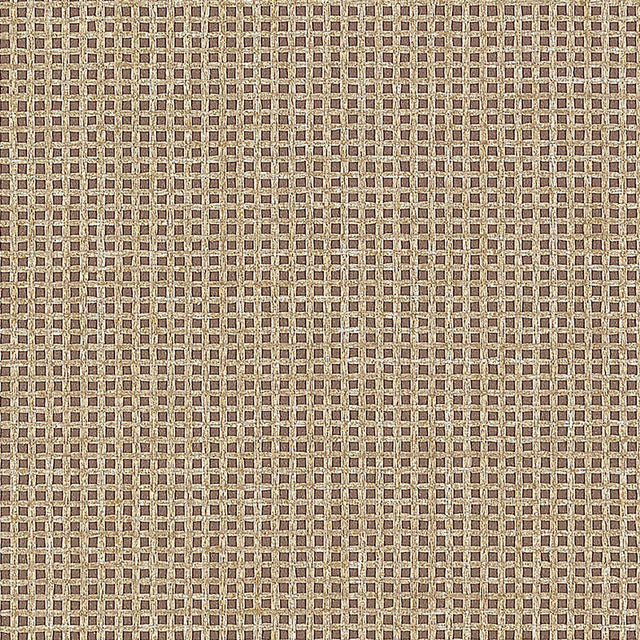 Metallic Mesh wallpaper in Cocoa Shimmer by Schumacher, open-weave metallic grid pattern wallcovering.