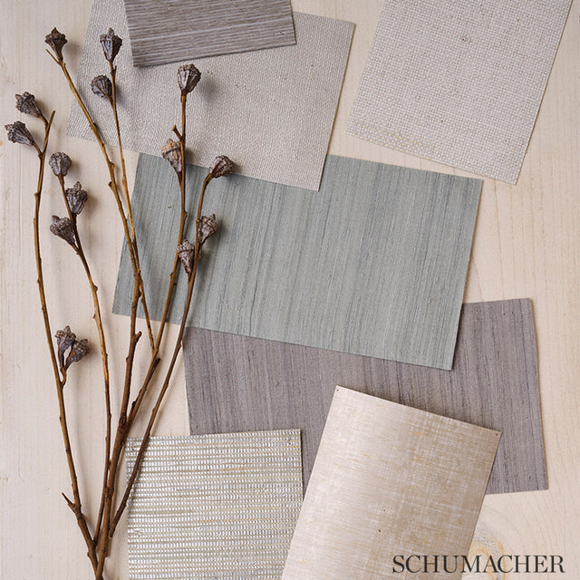 Shaded Silk Thistle by Schumacher Luxurious Striated Silk Fabric Wallcovering – Schumacher 5007862