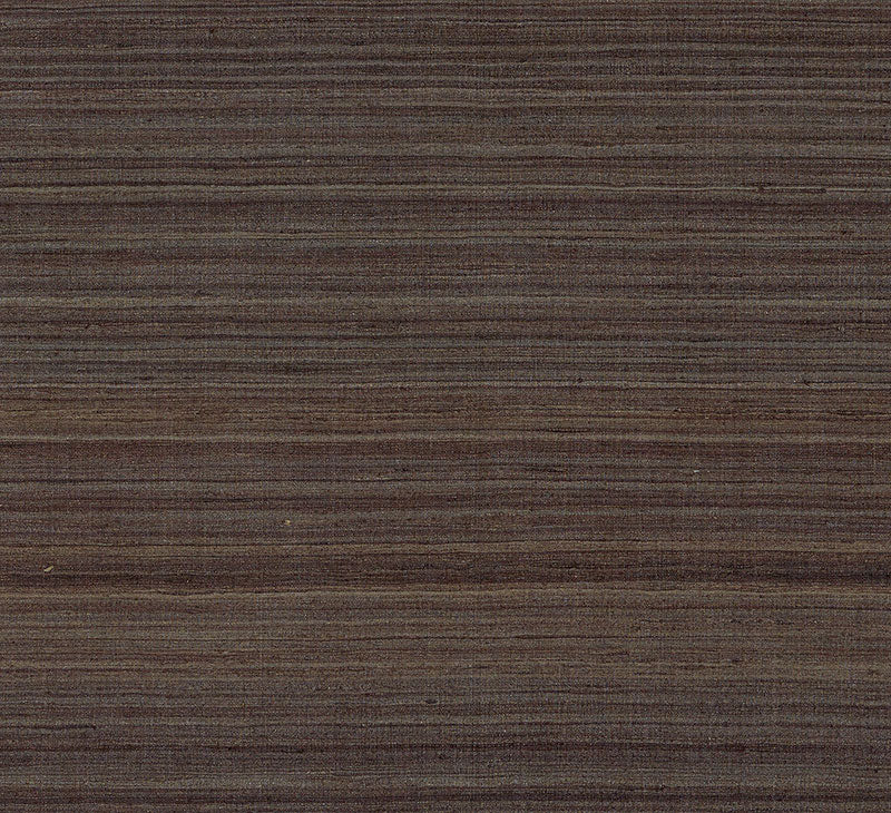 Shaded Silk Sable fabric wallcovering by Schumacher in a striated brown silk texture